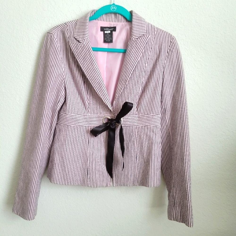 Willi Smith Pink & Black Blazer